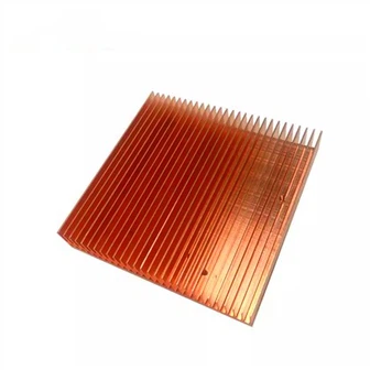 Heatsink Fin Sgiffiog Copr Gyda Peiriannu CNC