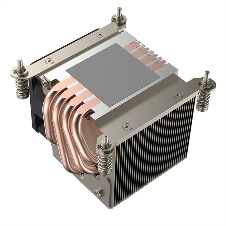 Aluminum Zipper Fin Heatsink With Heat Pipes