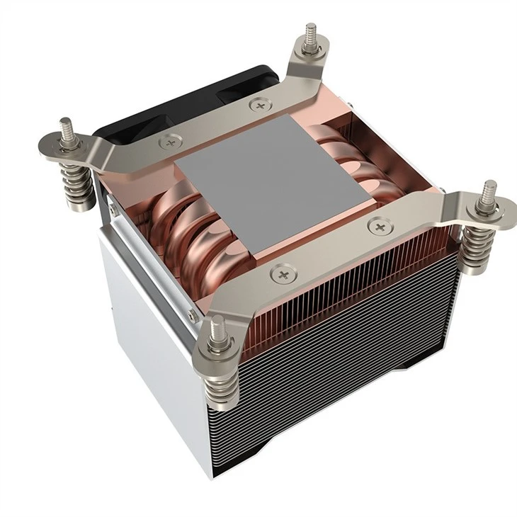 Aluminum Zipper Fin Heatsink With Heat Pipes