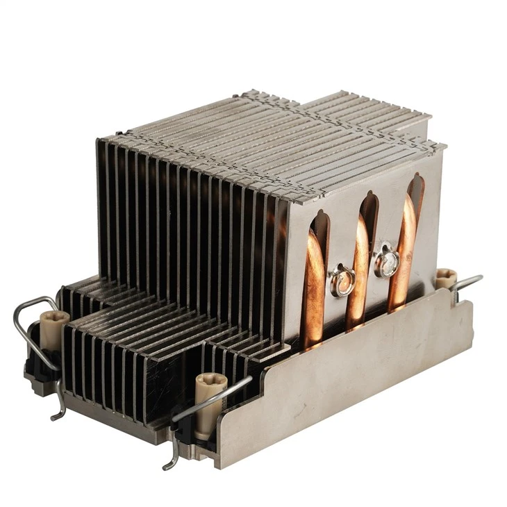 Aluminum Zipper Fin Heatsink With Heat Pipes