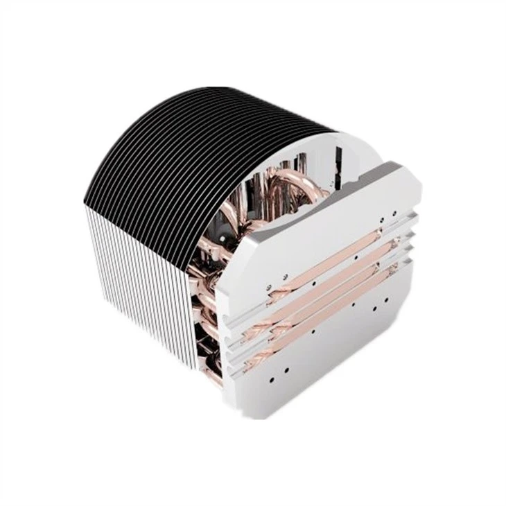 Aluminum Zipper Fin Heatsink With Heat Pipes