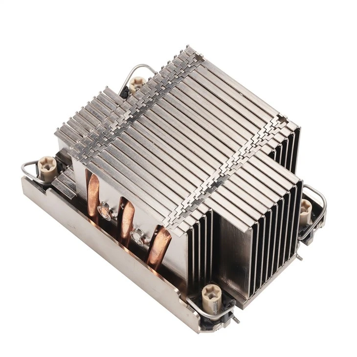 Aluminum Zipper Fin Heatsink With Heat Pipes